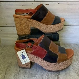 Fly of London - Leather Patchwork Sandals
